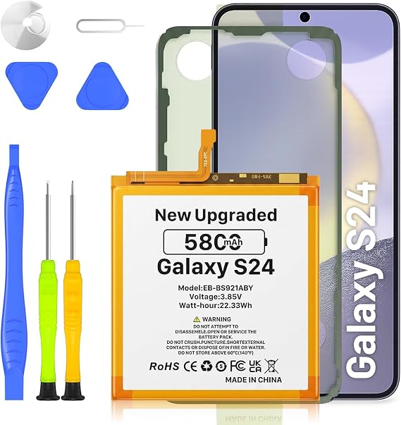 SHENMZ 5800mAh EB-BS921ABY Battery for Galaxy S24 5G with Includes Tool Kit