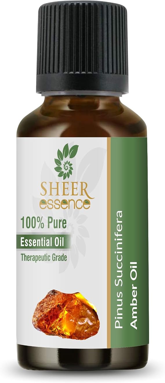 Essential Oils 4oz to 169floz - 100% Pure and Natural - Therapeutic Grade Oil - Huge 4 Fluid Ounces Bottle with Premium Glass Dropper (Amber Oil) (5000ML, Amber Oil)