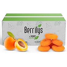 Berrilys Dried Apricots 5 lb Box Premium Sun-Dried Apricots, No Added Sugar, Non-GMO, Naturally Sweet & Soft Dried Fruit Bulk Snack for Baking, Cooking & Trail Mix