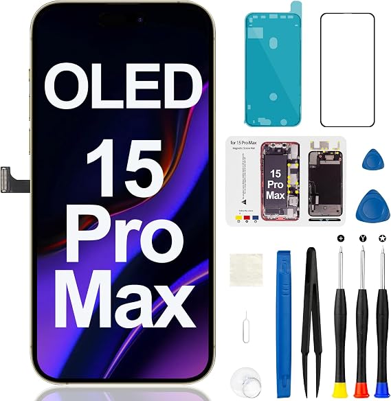for iPhone 15 Pro Max OLED Screen Replacement Kit [NOT LCD]