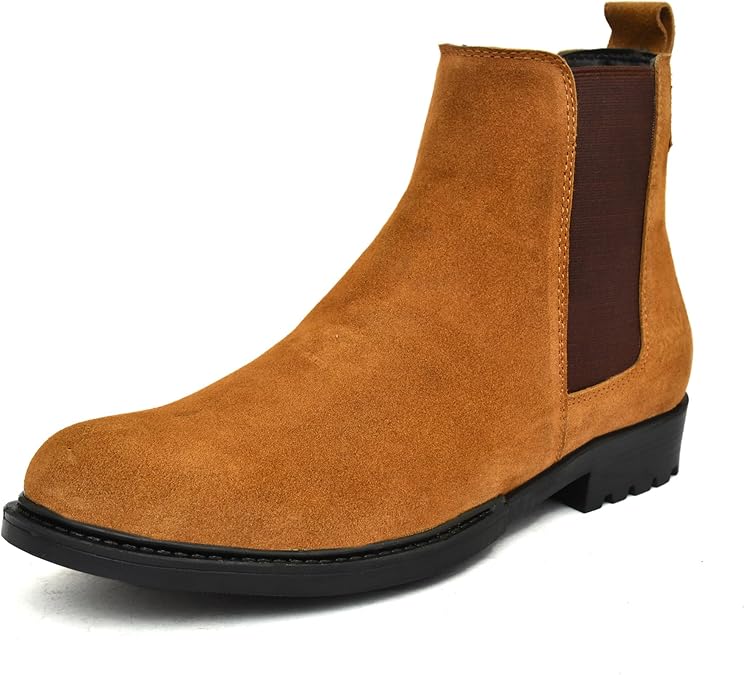 Men's Chelsea Boots Premium Italian Suede Leather, High-Quality Classic Footwear