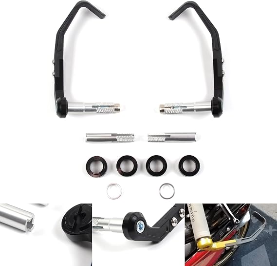 Black 7/8" 22mm Motorcycle Brake Clutch Lever Guards Handguards, Design for Racing Street, CBR600RR CBR1000RR S1000RR YZF R1 R3 R6 GSXR 600 750 1000 1300 Hayabusa Ninja 400 ZX6R ZX10R Z650 Z900
