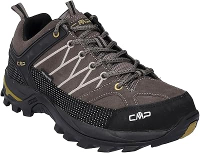 CMP Rigel Men’s Low Waterproof Hiking Shoes – Suede Trail Shoes with Ankle Support & All-Terrain Grip
