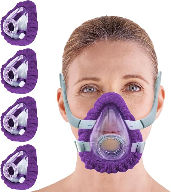 NATAKU 4-Pack Small CPAP' Mask Liners Compatible with F20 Full Face Masks Cushion, Reusable Comfort Cushioned Cushion Covers, Absorb Facial Oils and Moisture to Improve Mask Wear Experience