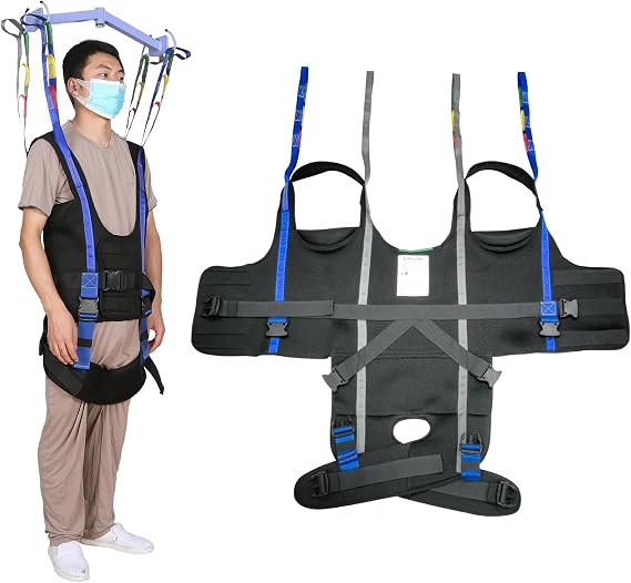 Patient Lift Walking Sling with Pelvic Padded for Ambulation Training,Medical Walking Standing Aids, SWL 550 Lbs (Extra Large, 1 PC)