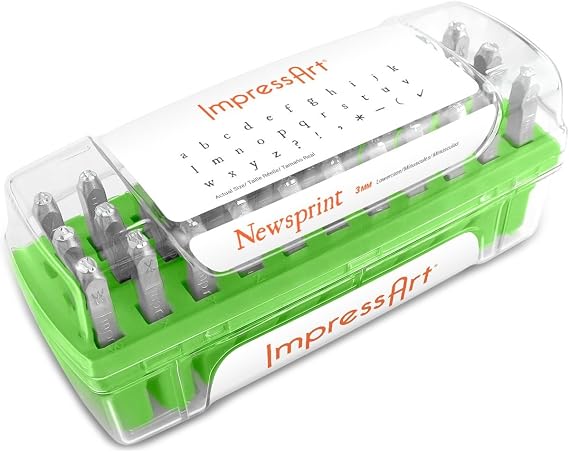 ImpressArt Newsprint Lower Case Metal Stamp Set