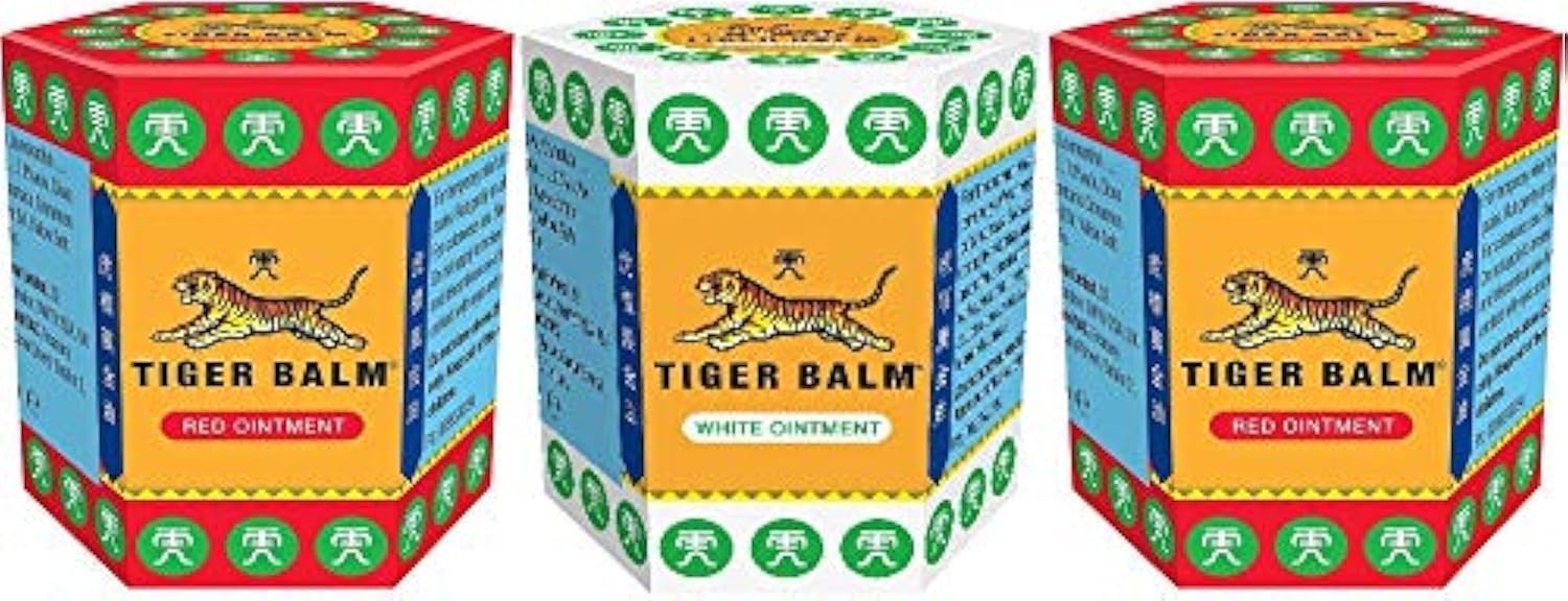 2 X Tiger Balm Kırmızı 21g  1 X Tiger Balm Beyaz 21g 3lü Paket