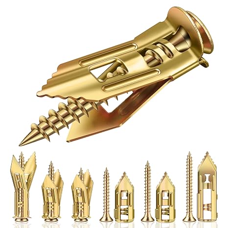 80PCS Self Drilling Drywall Anchors & Screws Kit, Zinc-Plated Metal