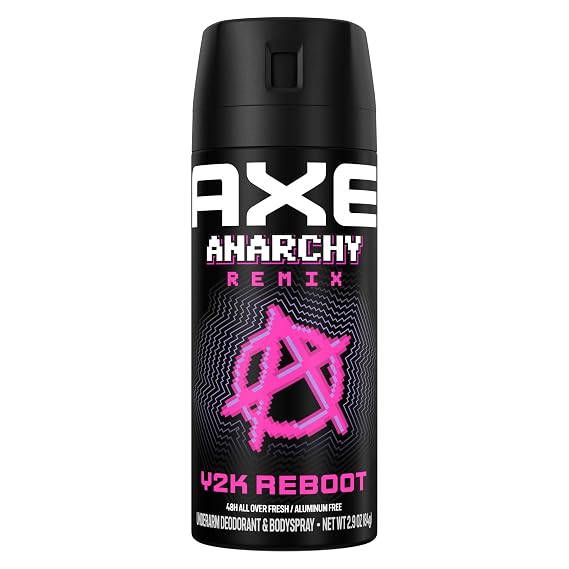 AXE Y2K Reboot Underarm Deodorant Body Spray Anarchy Remix, 2.9 oz