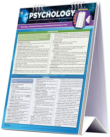 Psychology Easel Book: Psychology 101, Abnormal & Developmental Psychology (Quickstudy)