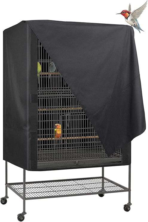 Explore Land Pet Cage Cover - Good Night Enclosure(Small, Black) | For Bird Critter Cat House to Small Animal Privacy & Comfort