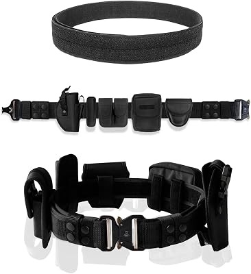 8 in 1 Police Tactical Belt Security Guard Belt Versatile Military Utility Belt Modular Equipment System Molded Duty Belt Set for Law Enforcement