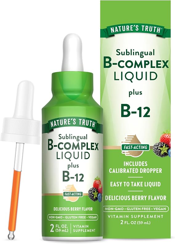 Nature's Truth Sublingual B Complex | with B12 | 2 Fluid Ounces
