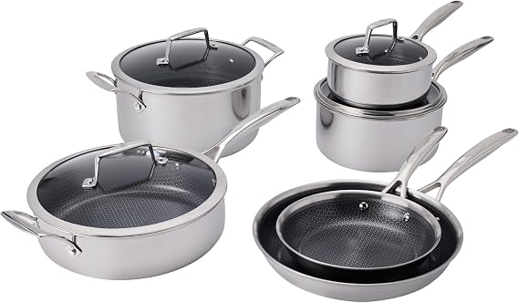 Henckels Paradigm 10-Pc Ceramic Cookware Set, Oven Safe Up To 500F