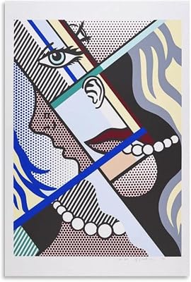 PINJIAN Famous Art Prints Oil Painting Roy Lichtenstein Poster Modern Art I Painting On Canvas Wall Art Poster Scroll Picture Print Living Room Walls Decor Home Posters 24x36inch60x90cm