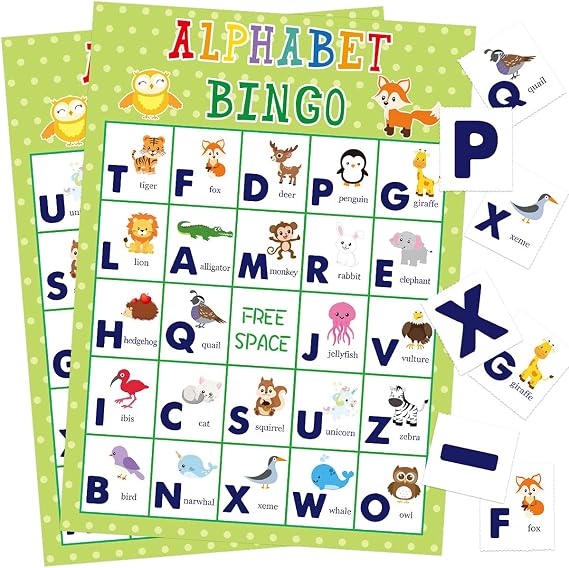 Fancy Land Alphabet Bingo Game Letter Learning Educational Game for Kids