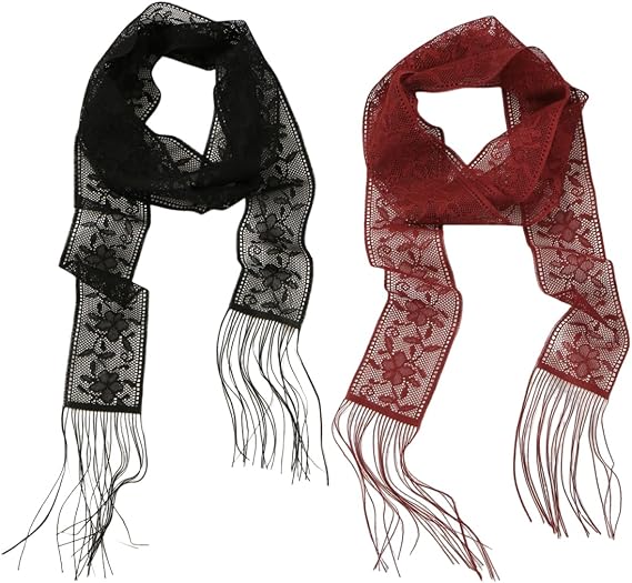 LMVERNA Women Fashion Lightweight Glitter Scarf for Evening Party 2 pieces
