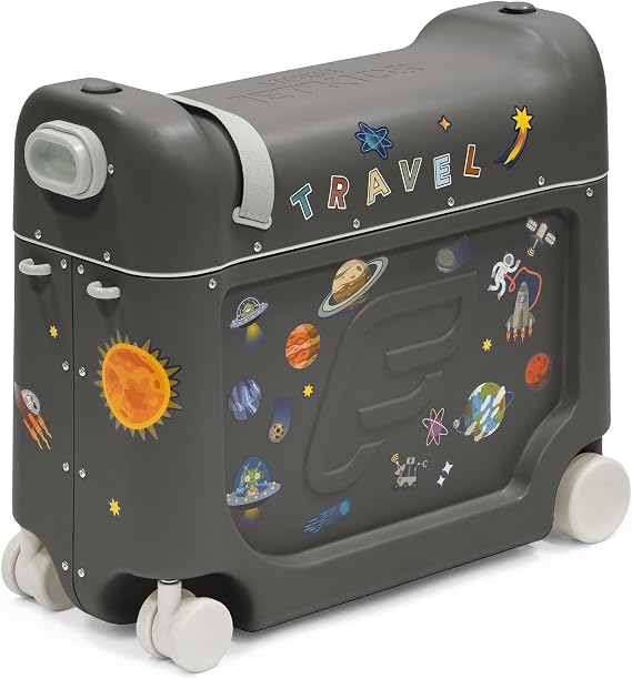 Stokke JetKids BedBox - Ride-On Suitcase, Kids 2-7 Yrs Old, Midnight Grey