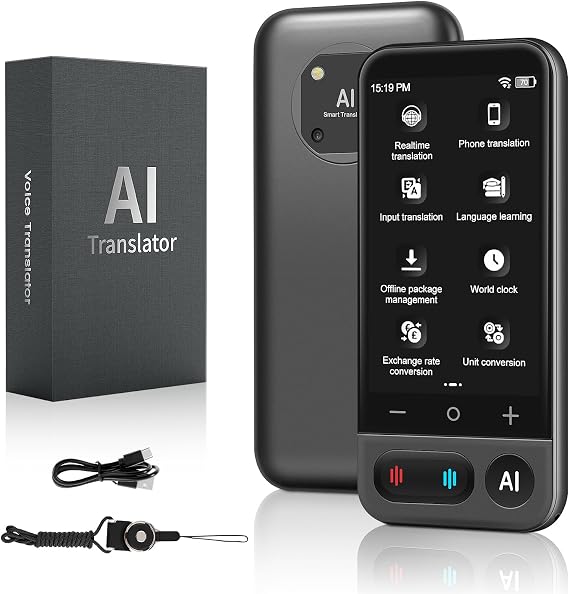 Language Translator Device, Offline Voice & Photo Translator for Learning