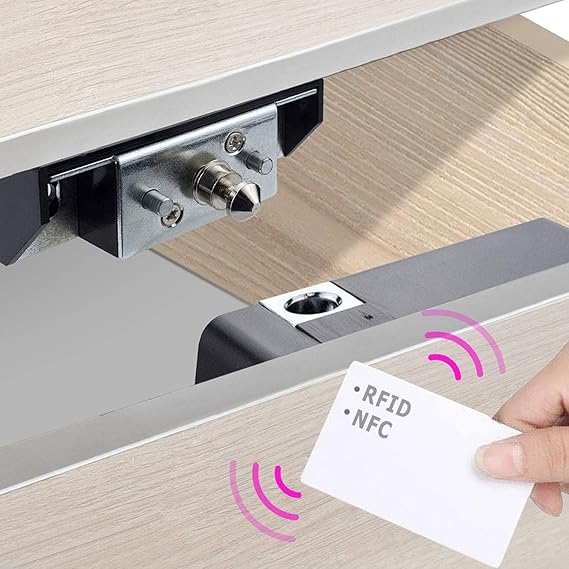 RFID Electronic Cabinet Lock, Smart NFC Drawer Locks, Hidden Card Lock for Wooden Cabinet Cupboard Drawer Furniture