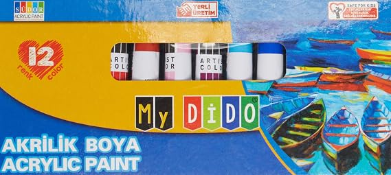 Mydido Akrilik Boya 12x9 ml Tüp