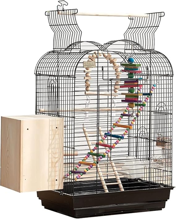 Bird Cage, Flight Cage, Bird Flight Cages with Rolling Stand and Bottom Tray for Cockatiels Parakeets Lovebirds Flight Perches Birdcage