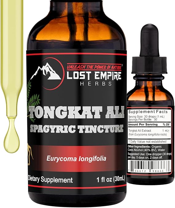 Lost Empire Herbs Tongkat Ali (Eurycoma longifolia) Spagyric Tincture (1 fl oz)