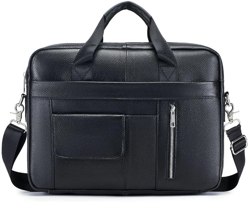 FANDARE Laptop Tote Bag for Men Full Grain Leather Briefcase Business Tote Messenger Handbag