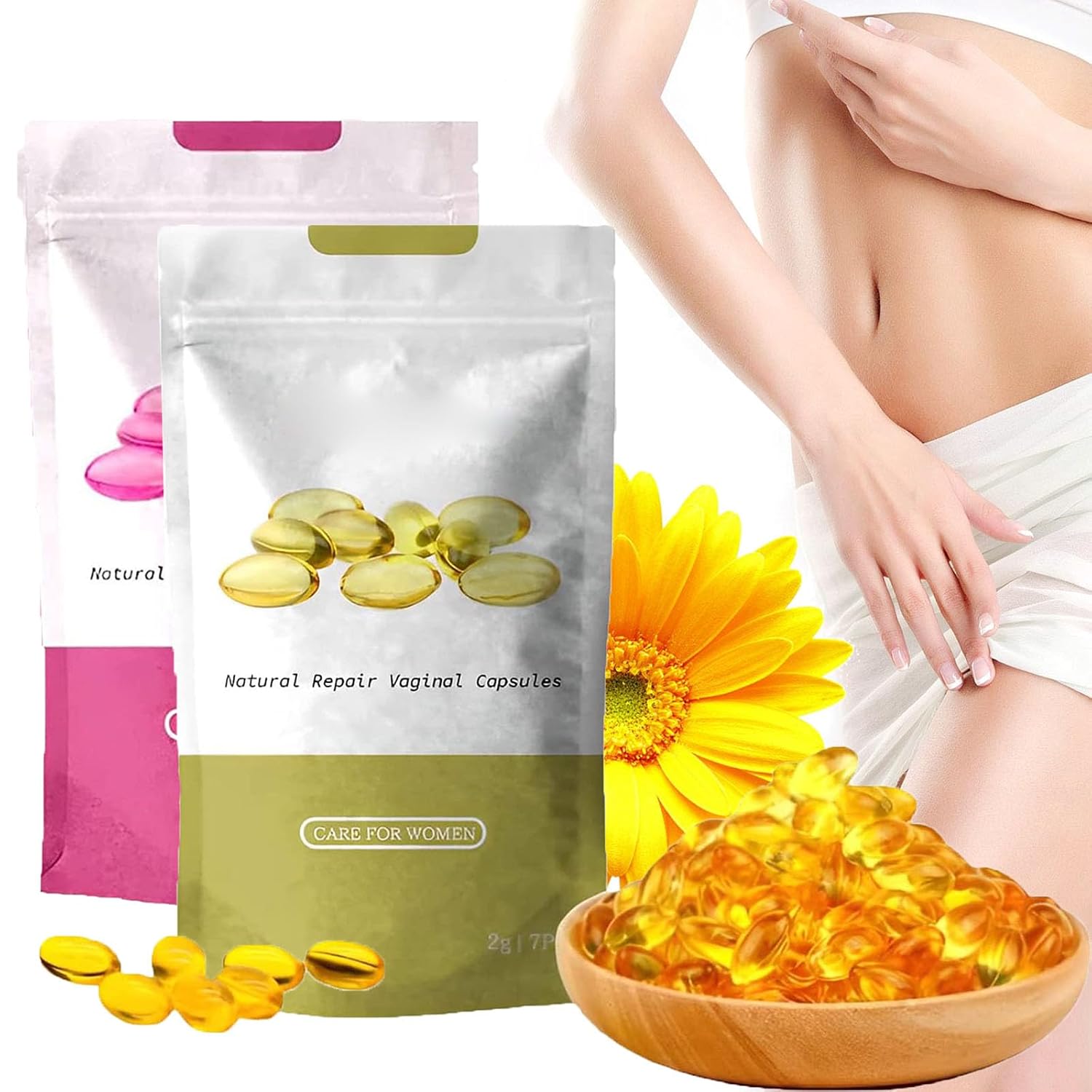 Natural Repair Vagianal Capsules, Anniecare Instant Anti-Itch Detox Slimming Products, Dexcara Detox Repair, Slimming Firming Capsules for Women Mix2 bags
