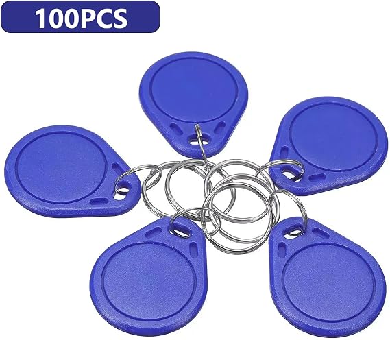13.56MHZ NFC DES Fire EV3 2K/4K/8K Key Tag keyfob Blue (100 Pack) (Des Fire EV3 2K)