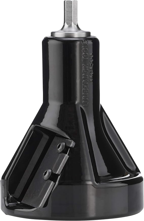 Lumberjack Tools Tenon Cutter for Log Furniture, 1.5" Diameter, Commercial Series Powder Coated Die Cast Aluminum Body, 1/2" Shank, Dual Blades Create 60 Degree Tapered Shoulder Profile, DIY Made USA