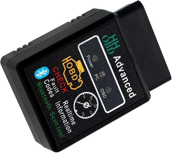 Car OBD2 Bluetooth Diagnostic Tool, Vehicle Code Monitoring Scanner, Fault Code Reset Clear Tools, Universal for iOS & Android & Windows (Black)