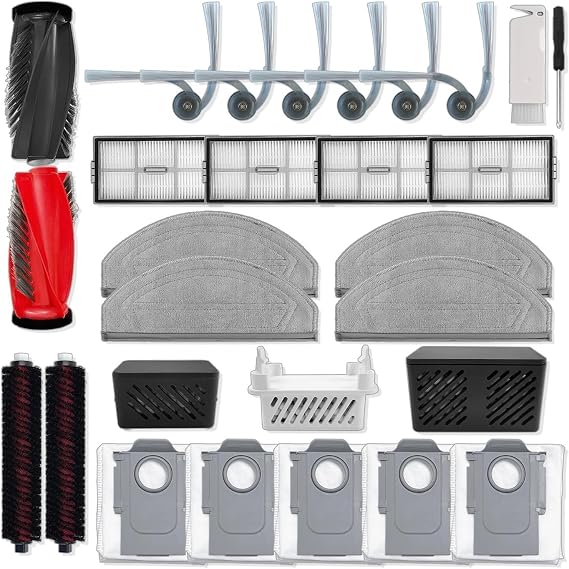 Compatible with Roborock Saros 20 Sonic Accessory Kit - Includes Replacement Robot Vacuum, 2 Self Cleaning Brushes, Silver Ion Module, 1 Deodorizer Module, Replacement Spart Parts