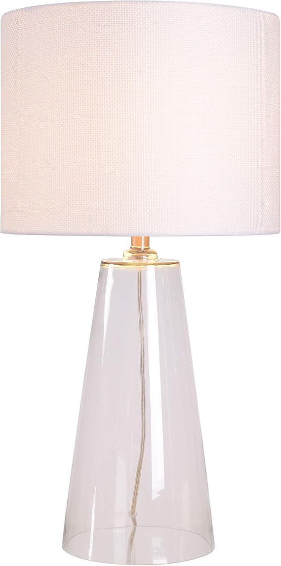 Kenroy Home 32062CL Boda Table Lamp with Clear Glass Finish, Rustic Style, 29.5" Height, 15" Width, 15" Depth