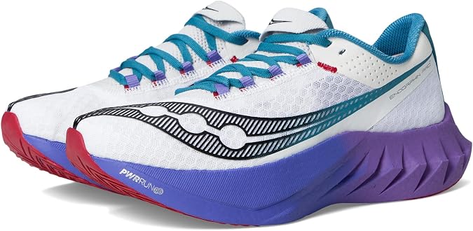 Saucony Men's Endorphin Pro 4 Sneaker, White/Shadow, 8.5