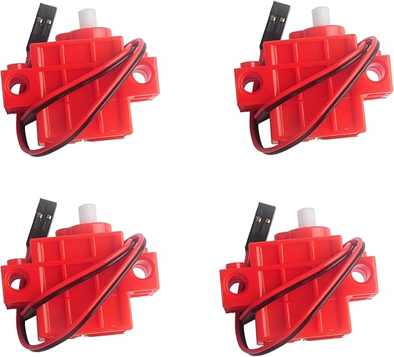360 Degree Continuous Rotation Motor for Arduino Microbit Raspberry Pi Geekservo Support kittenblock makecode Compatible with Standard Building Blocks(Pack of 4)