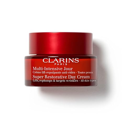 CLARINS Super Restorative Day Cream | Anti-Aging Moisturizer For Mature Skin Weakened By Hormonal Changes | Replenishes, Illuminates & Densifies Skin | Lifts & Smoothes | Targets Age Spots & Wrinkles