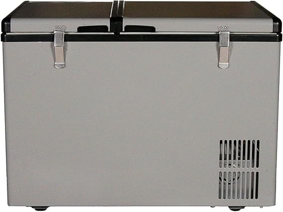 62 Quart Dual Zone Portable Freezer, Large 12V Car Refrigerator with Separate Temperature Zones, Fast Cooling, Low Power Draw, App Control, Camping Cooler with Handle & Wheels