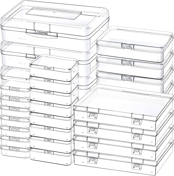 Mauproy Small Plastic Storage Containers with Lids, 5 Sizes, 28 Pack