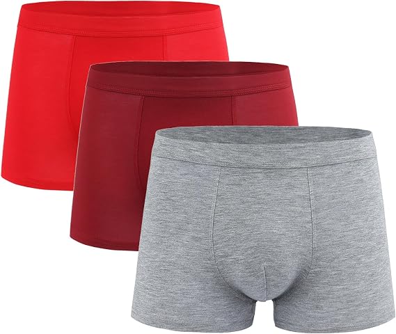 Boxer Briefs for Men Cool Moisture-Wicking Soft Underwear Fashion Lightweight Breathable Athletic Sexy Brief 3-Pack