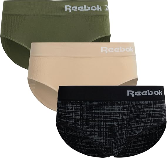 Reebok Womens Hipster Panties Underwear Stretch Tag-Free Waistband 3/6 Pack