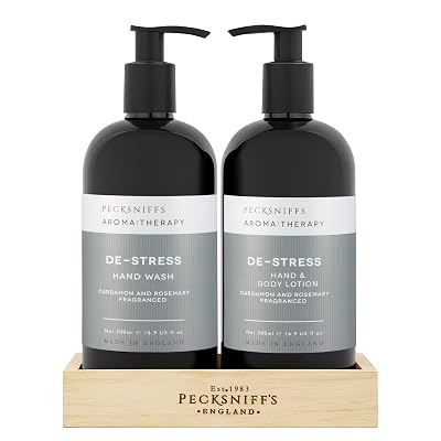 Pecksniffs Moisturizing Hand Wash and Hand & Body Caddy Lotion Set - Aroma:Therapy De-Stress, 500 ml16.9 fl oz