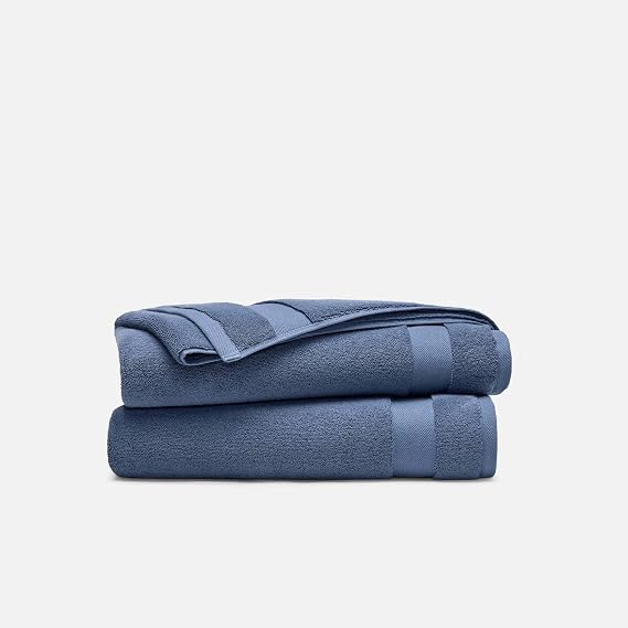Brooklinen 100% Turkish Cotton Bath Towels - Set of 2, Abyss Blue