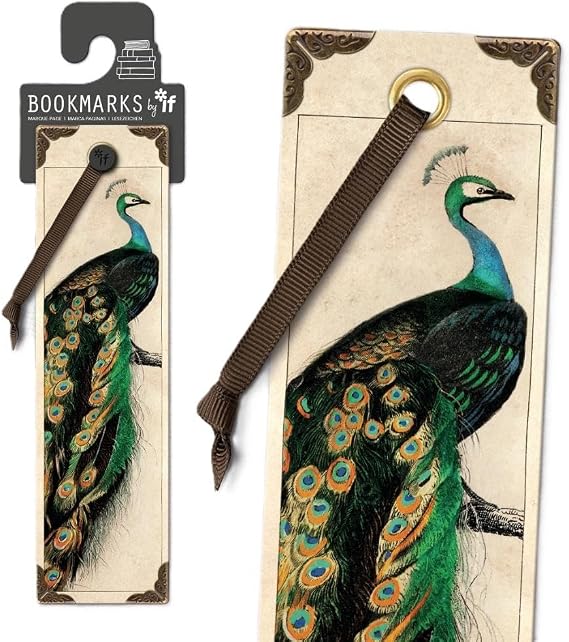 Vintage Bookmarks - Peacock