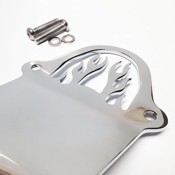 SMT-Chrome Flame Drive Shaft Cover Guards Compatible With Yamaha V-Star 650 1100 Classic Custom [B00RURBB0O]
