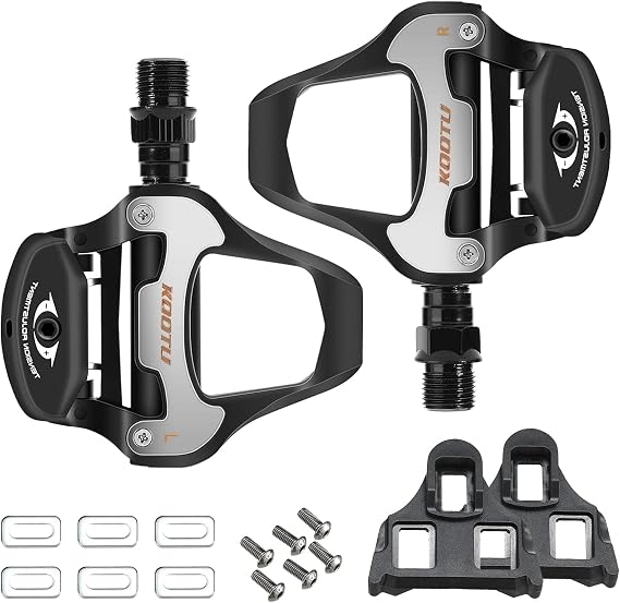 KOOTU KEO Bike Pedals 9/16" Universal Road Bike Pedals Bicycle Platform Pedals Clipless Pedals Suitable for Road Bike Spin Bike MTB Indoor Bike