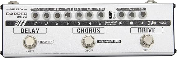 VALETON Dapper Mini Effects Strip, MES-1,Silver
