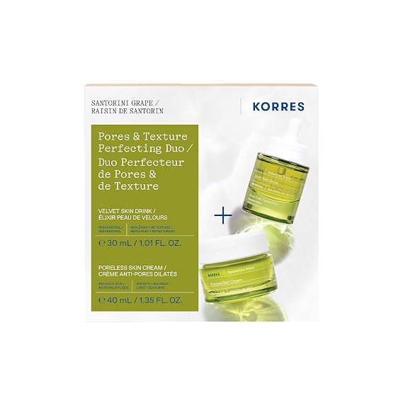 KORRES Santorini Grape Pores & Texture Perfecting Duo, Serum & Cream Set