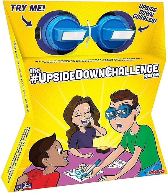 Vango The Original UpsideDownChallenge Game for Family & Kids | Fun Challenges with Upside Down Goggles | Hilarious for Game Night & Parties | 2-6 Players, Ages 8+ (Standard Edition)