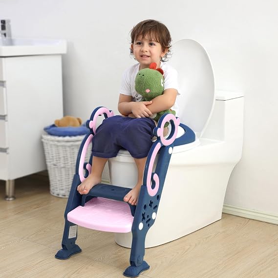GrowthPic Potty Training Toilet for Boys and Girls, Toddler Potty Seat for Toilet, Step Stools for Kids with Enlongated Splash Guard, Potty Chair for Toddlers with Anti-Slip Design, 2023